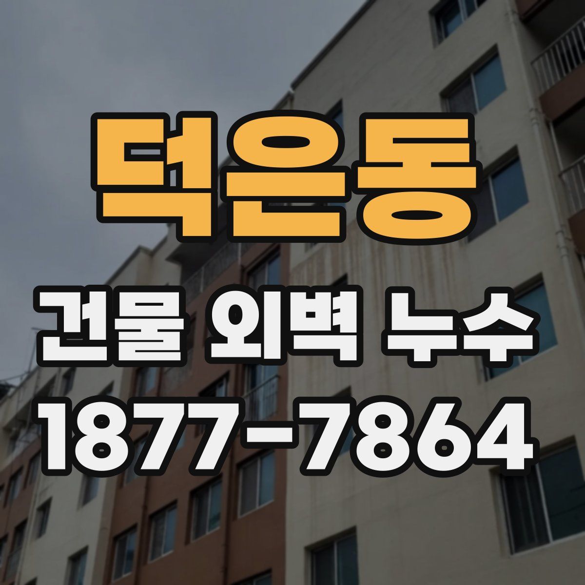 덕은동 건물 외벽 누수