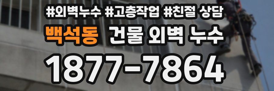 백석동 건물 외벽 누수