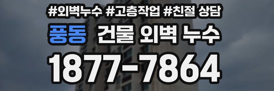 풍동 건물 외벽 누수