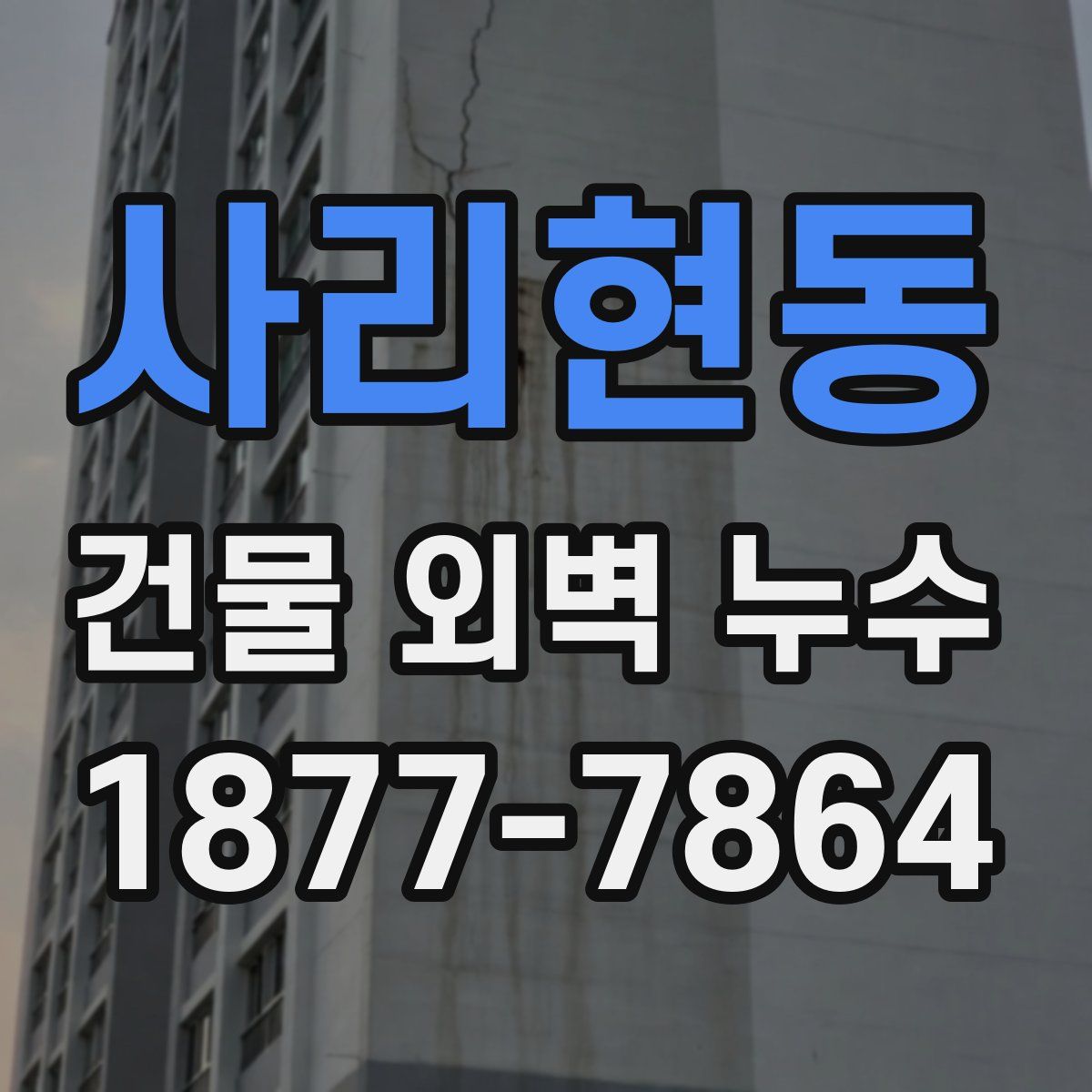 사리현동 건물 외벽 누수
