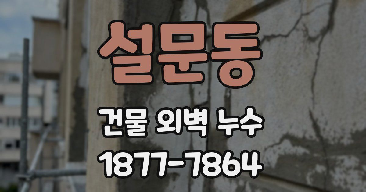 설문동 건물 외벽 누수