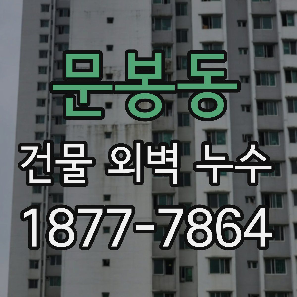 문봉동 건물 외벽 누수