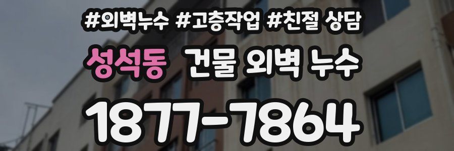 성석동 건물 외벽 누수