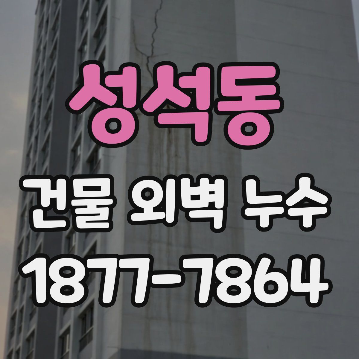 성석동 건물 외벽 누수