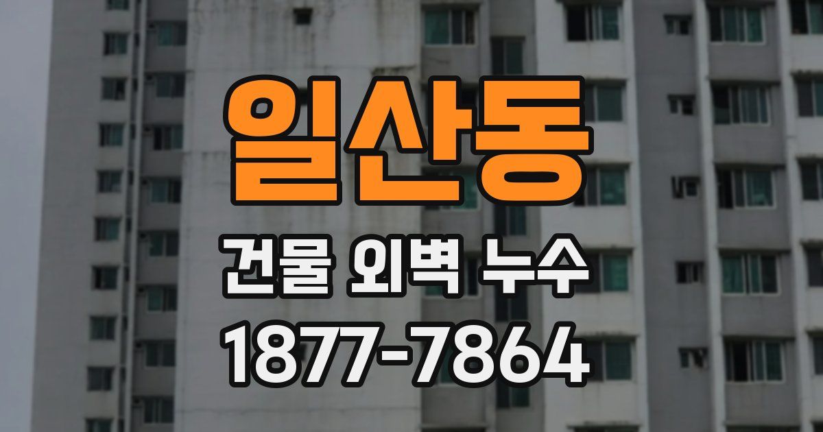 일산동 건물 외벽 누수