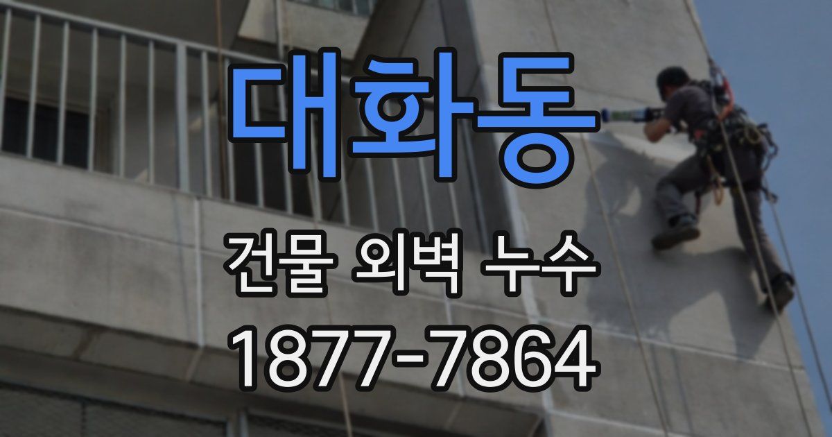 대화동 건물 외벽 누수