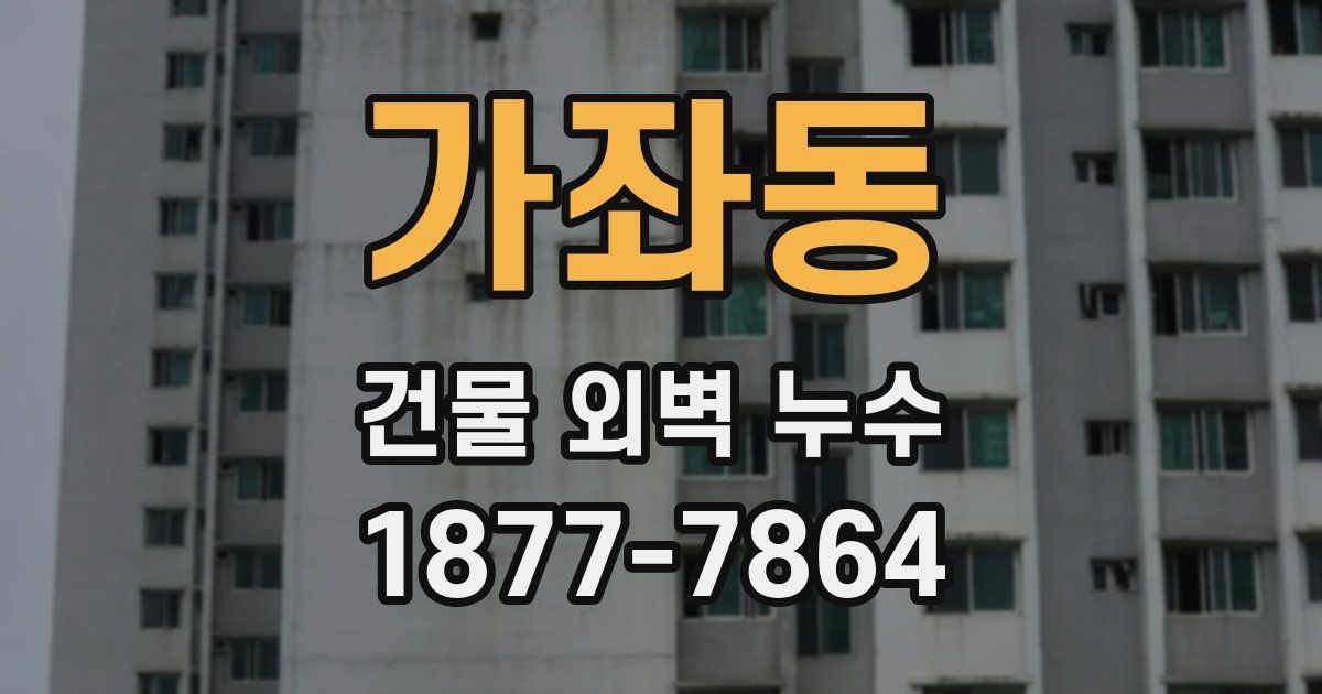 가좌동 건물 외벽 누수