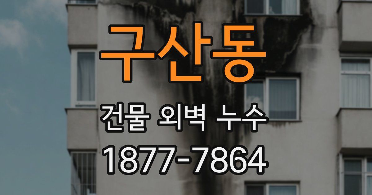 구산동 건물 외벽 누수