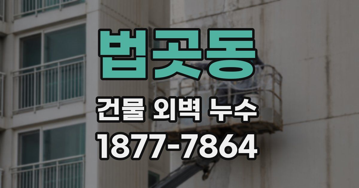 법곳동 건물 외벽 누수