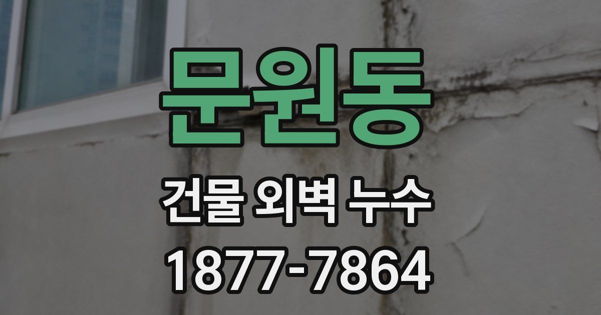 문원동 건물 외벽 누수