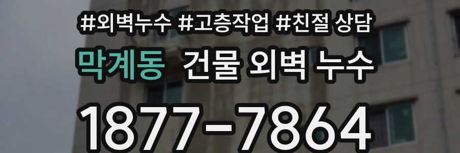 막계동 건물 외벽 누수