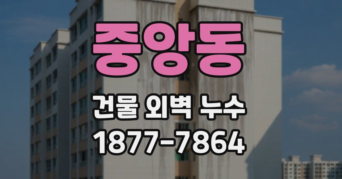 중앙동 건물 외벽 누수