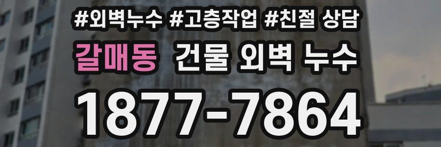 갈매동 건물 외벽 누수