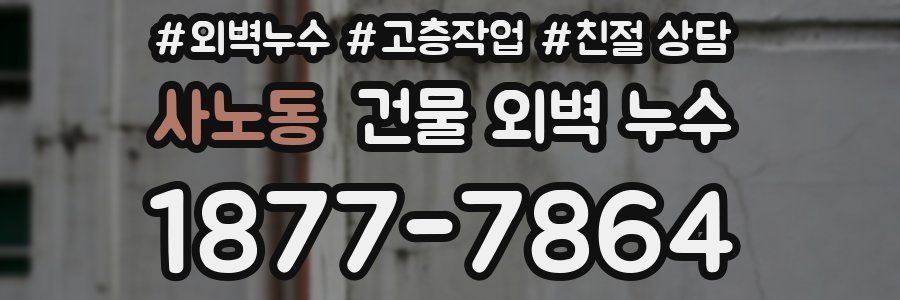 사노동 건물 외벽 누수
