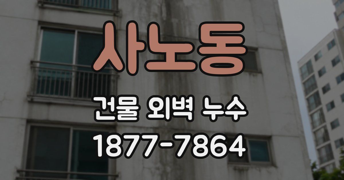 사노동 건물 외벽 누수