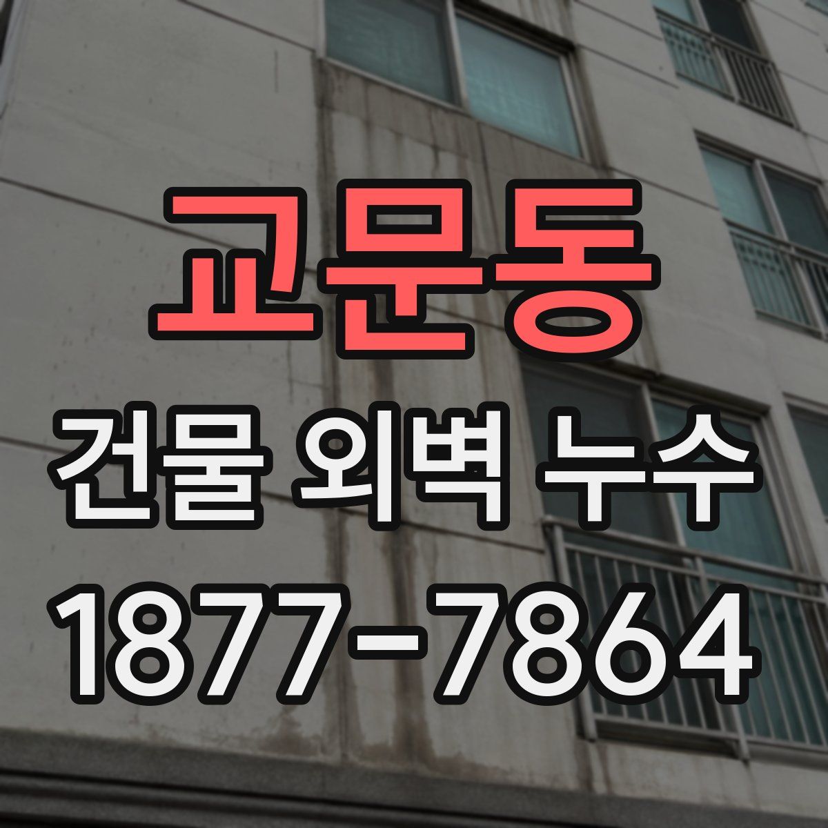 교문동 건물 외벽 누수
