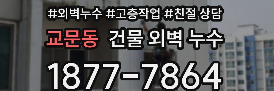 교문동 건물 외벽 누수