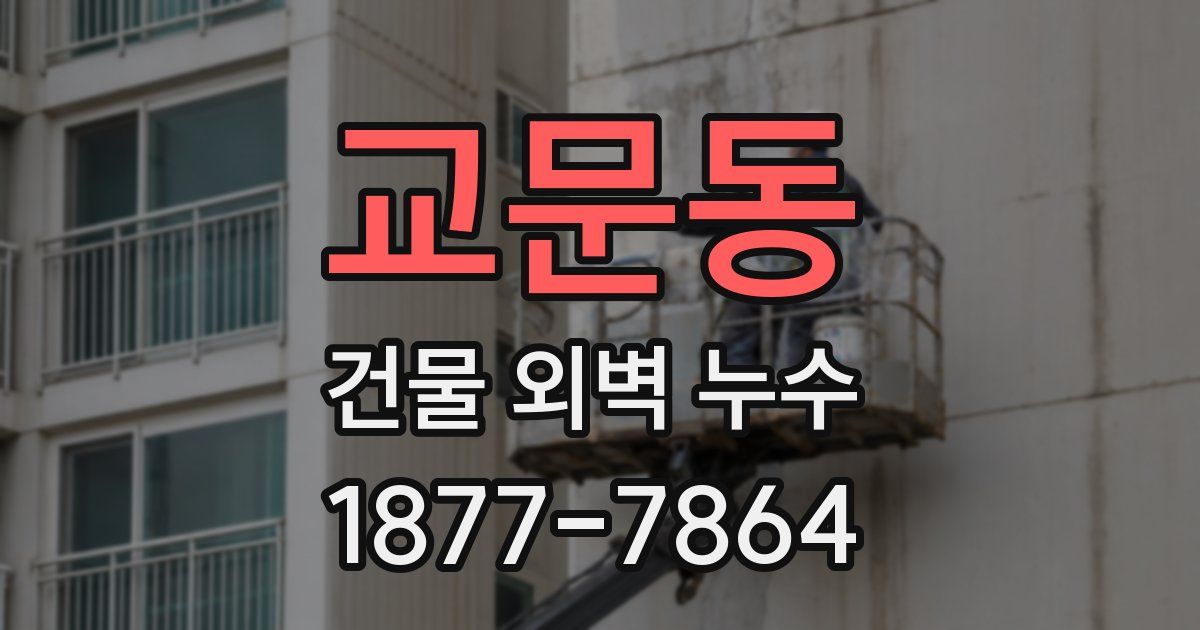 교문동 건물 외벽 누수