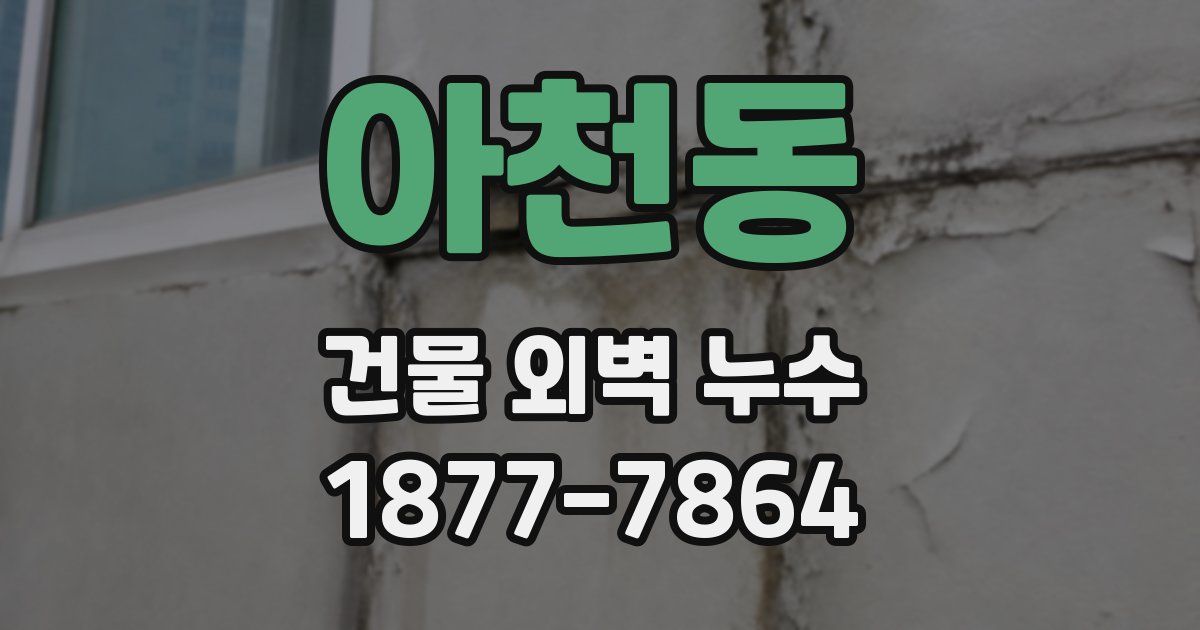 아천동 건물 외벽 누수