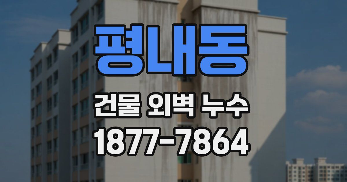 평내동 건물 외벽 누수