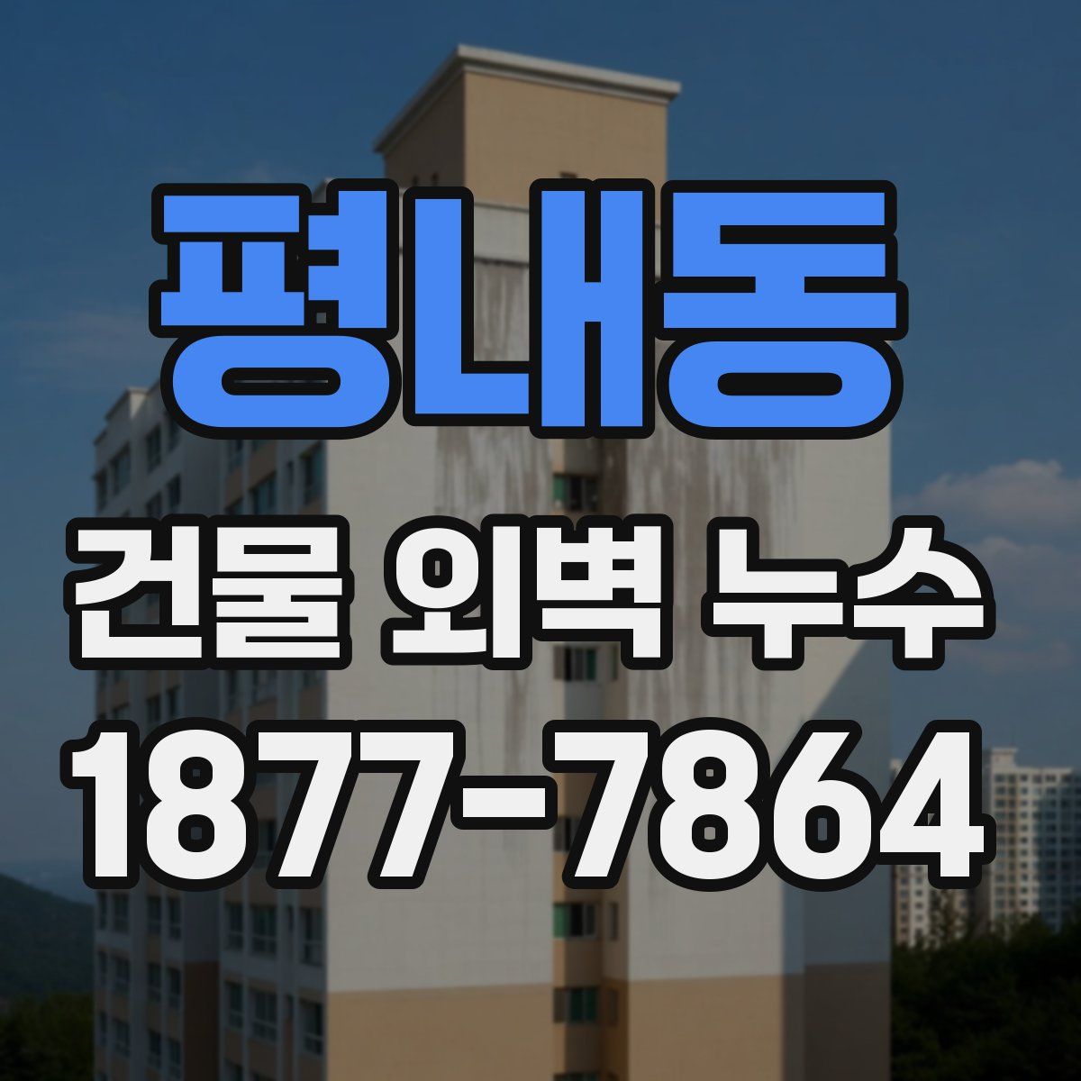 평내동 건물 외벽 누수