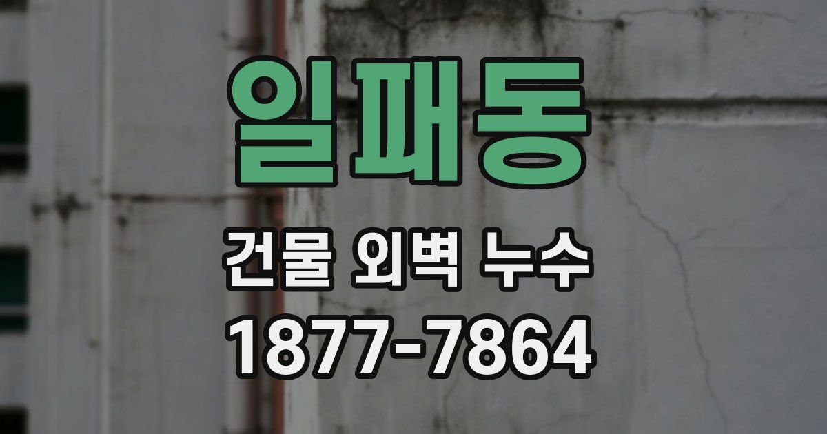 일패동 건물 외벽 누수
