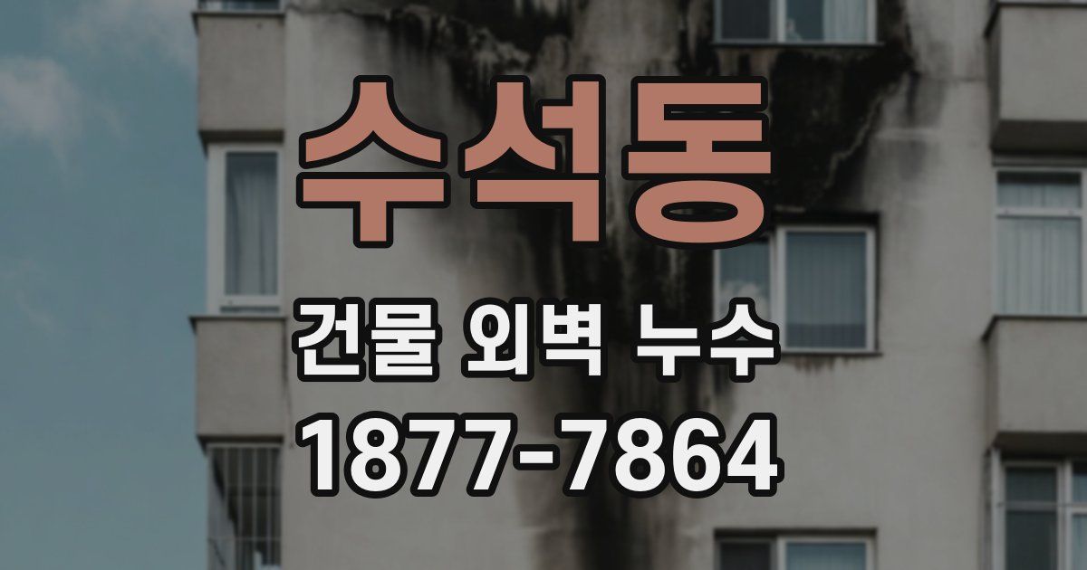 수석동 건물 외벽 누수