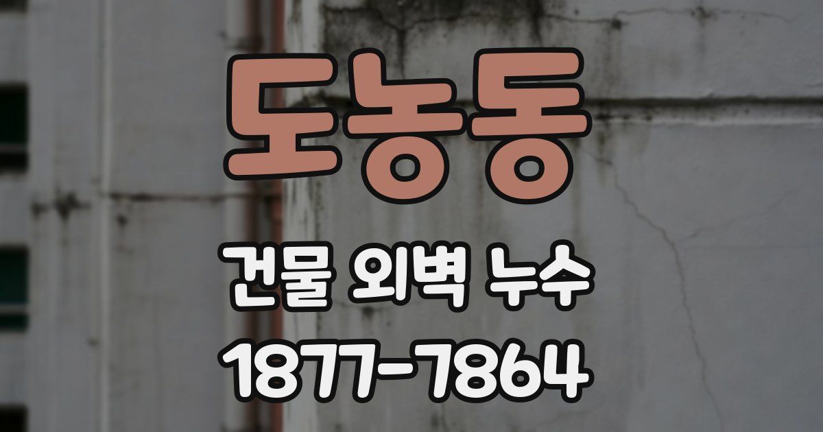 도농동 건물 외벽 누수