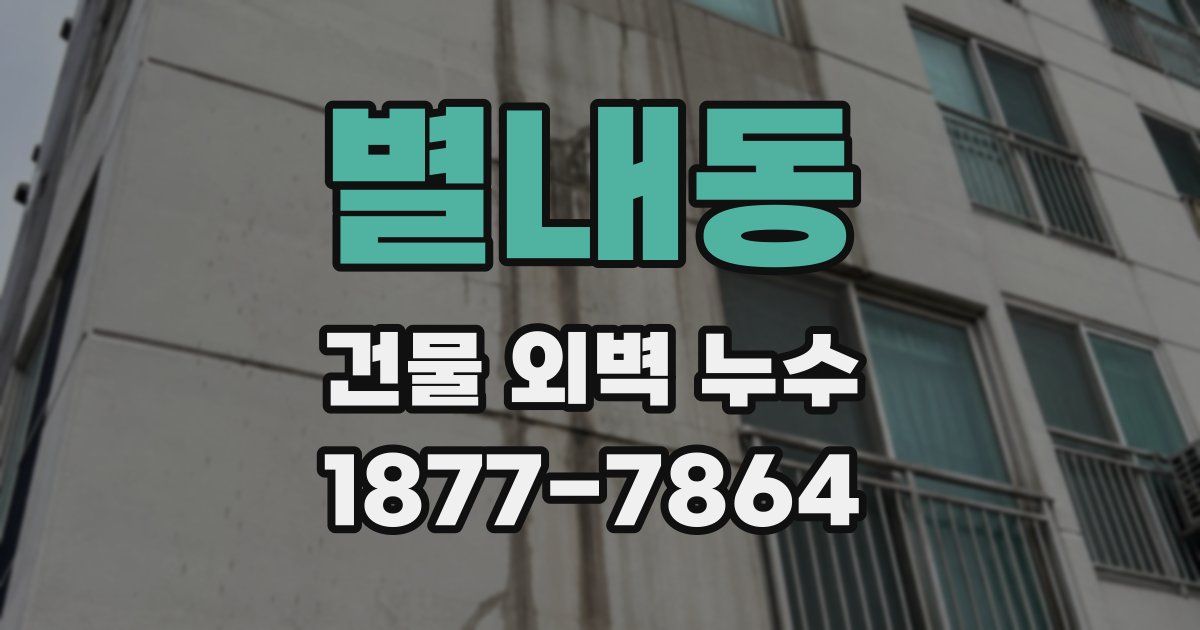 별내동 건물 외벽 누수
