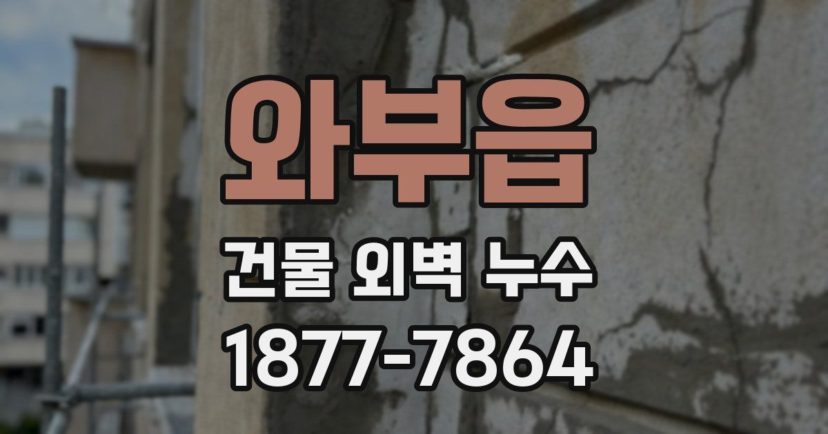 와부읍 건물 외벽 누수