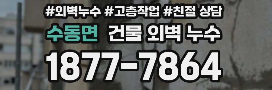 수동면 건물 외벽 누수