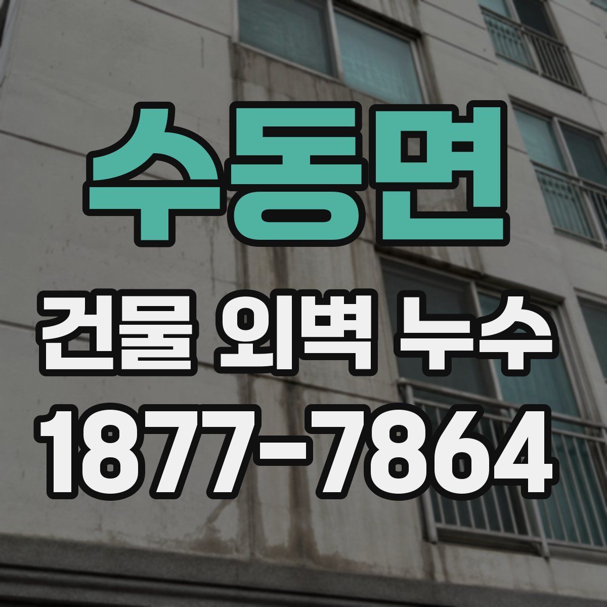 수동면 건물 외벽 누수