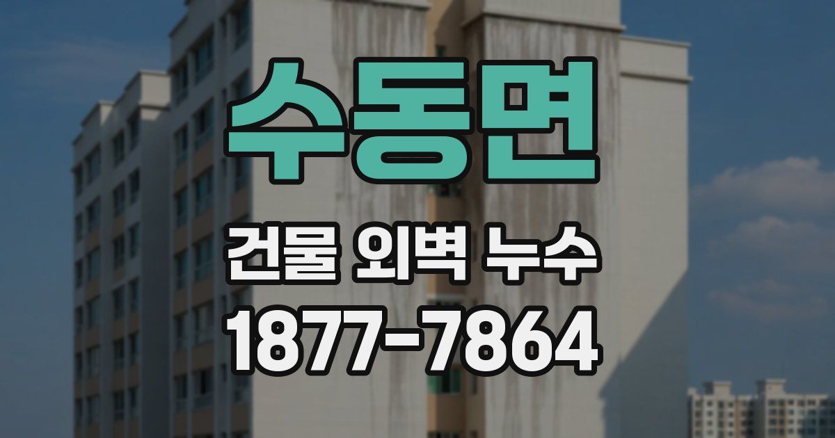 수동면 건물 외벽 누수