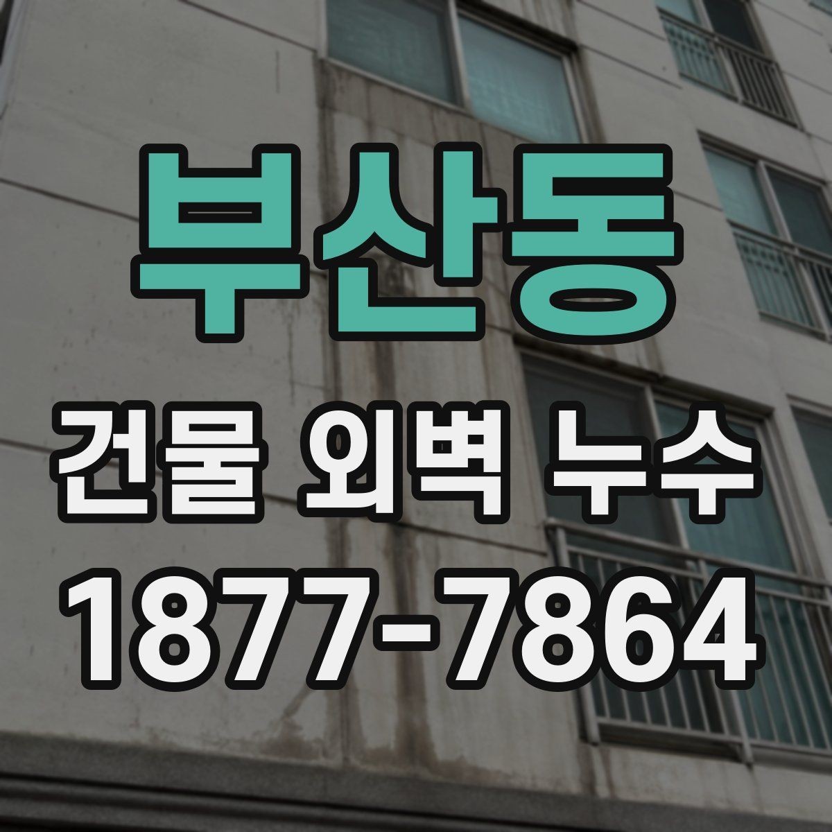 부산동 건물 외벽 누수 원인 분석을 위한 기본 자료