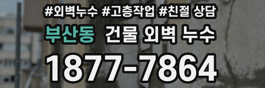 부산동 건물 외벽 누수