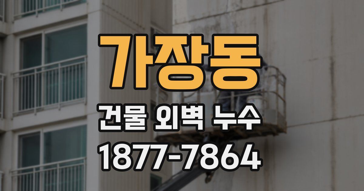 가장동 건물 외벽 누수
