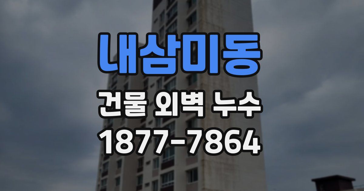 내삼미동 건물 외벽 누수