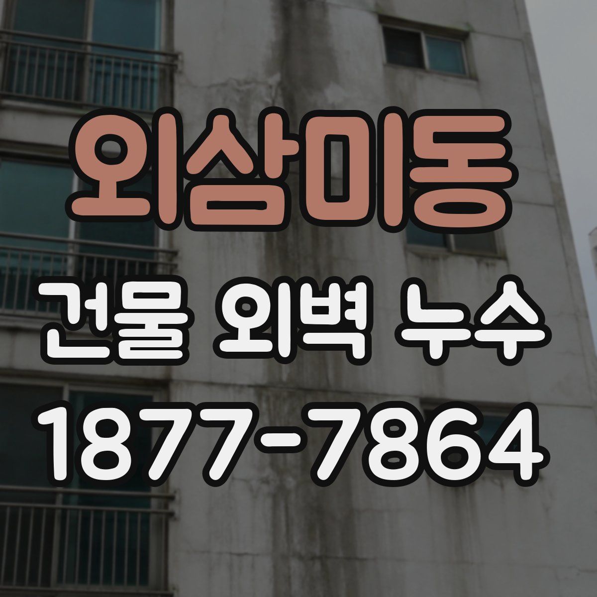 외삼미동 건물 외벽 누수