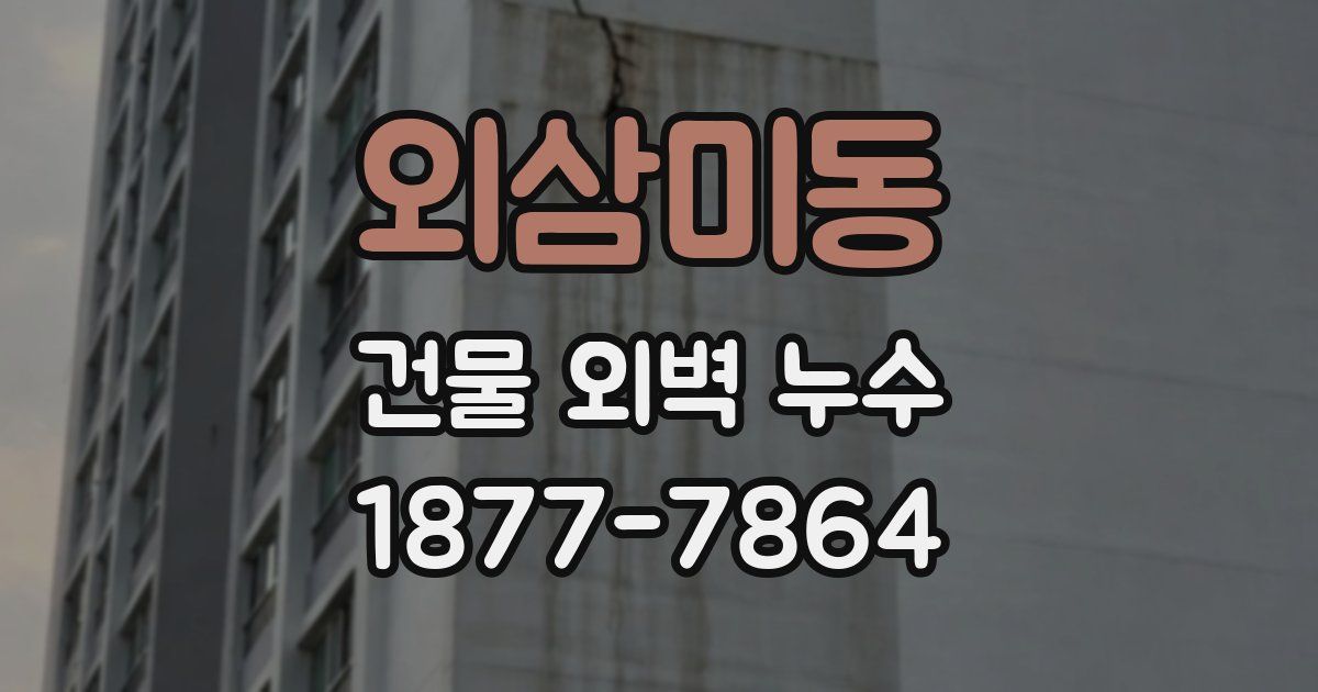 외삼미동 건물 외벽 누수