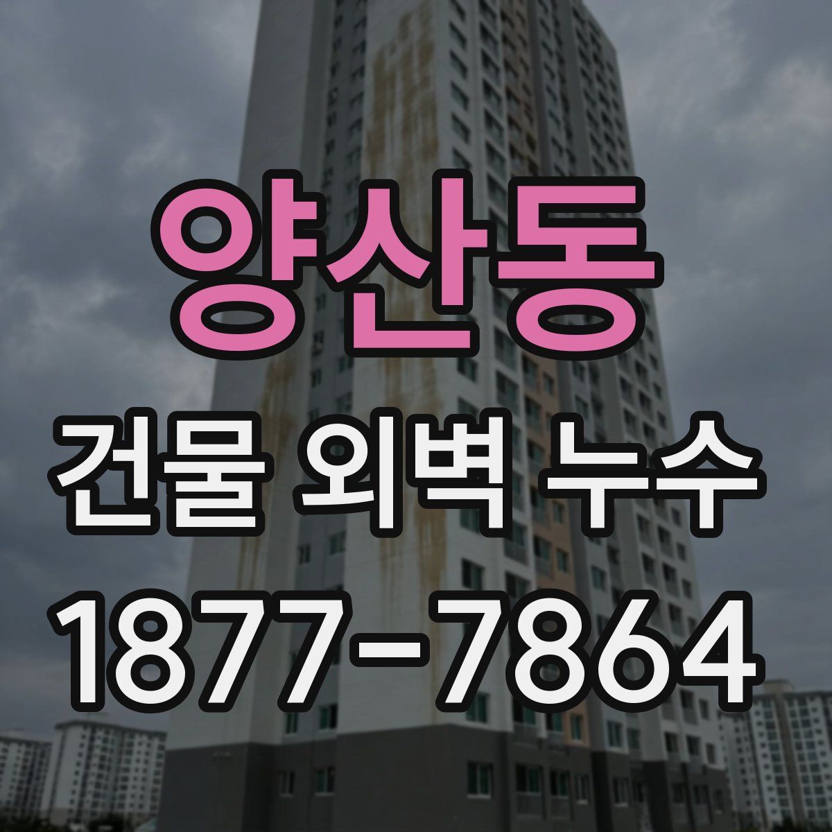 양산동 건물 외벽 누수