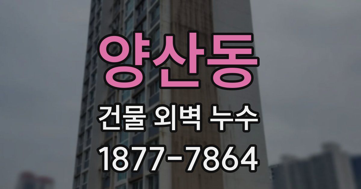양산동 건물 외벽 누수