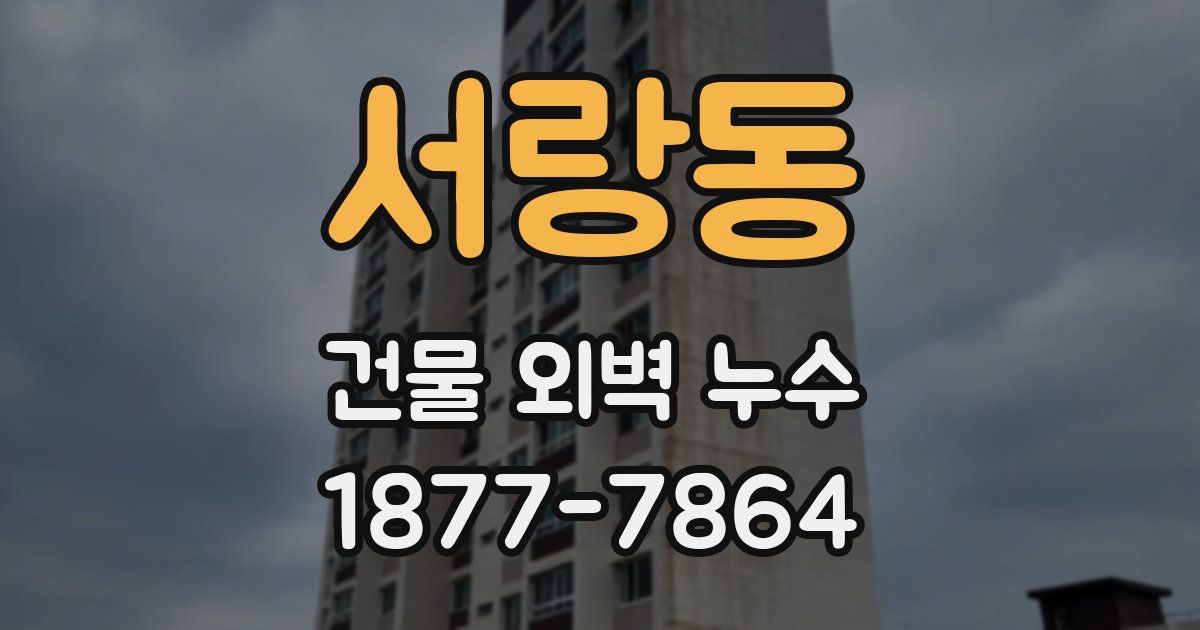 서랑동 건물 외벽 누수