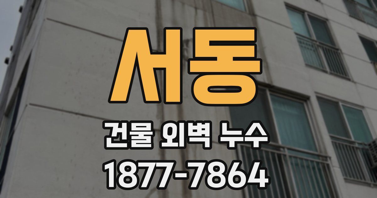 서동 건물 외벽 누수