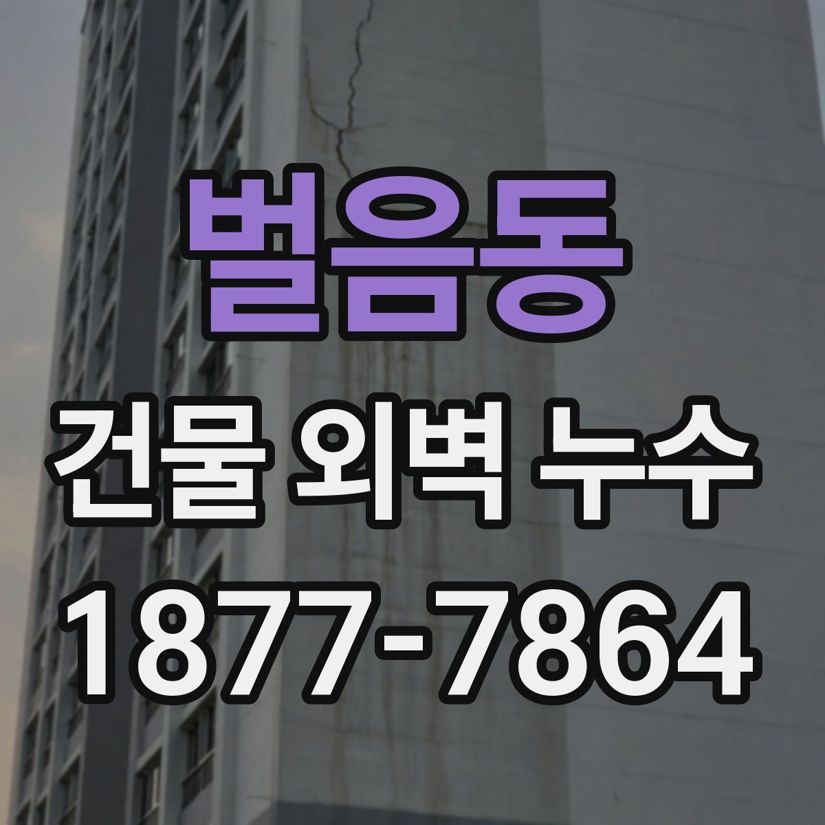 벌음동 건물 외벽 누수