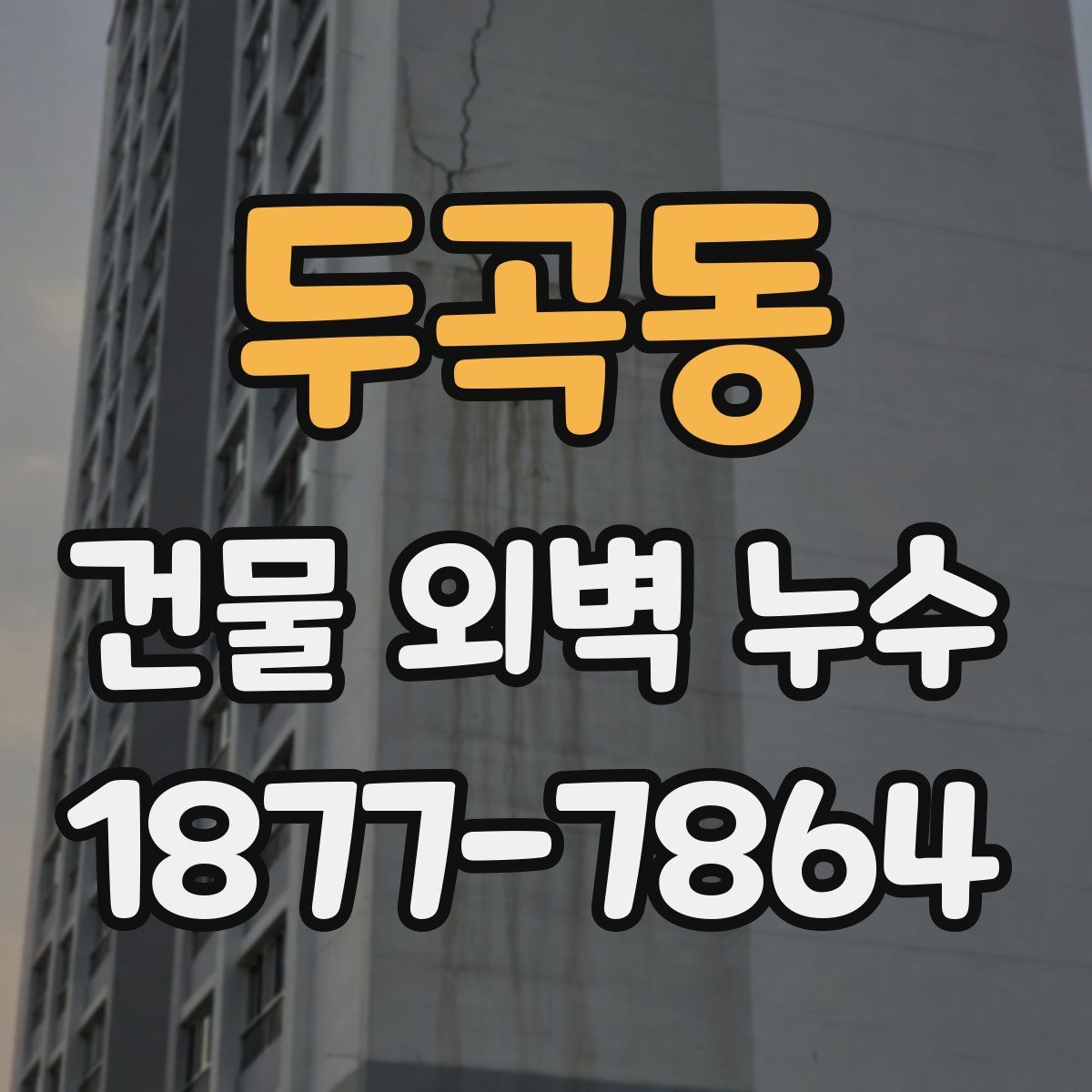 두곡동 건물 외벽 누수
