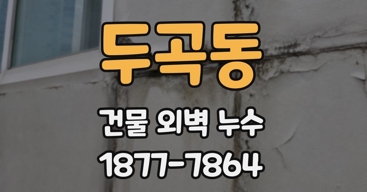 두곡동 건물 외벽 누수