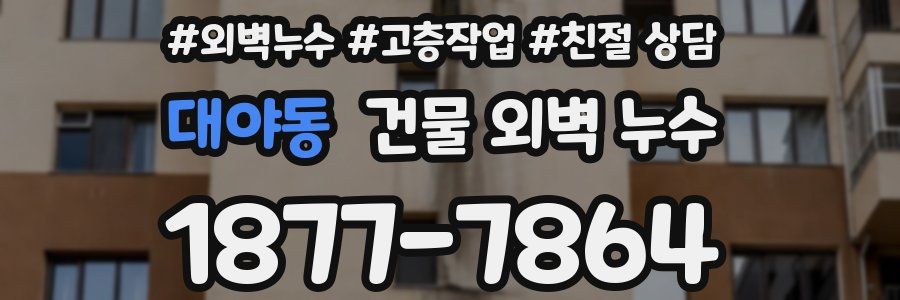 대야동 건물 외벽 누수