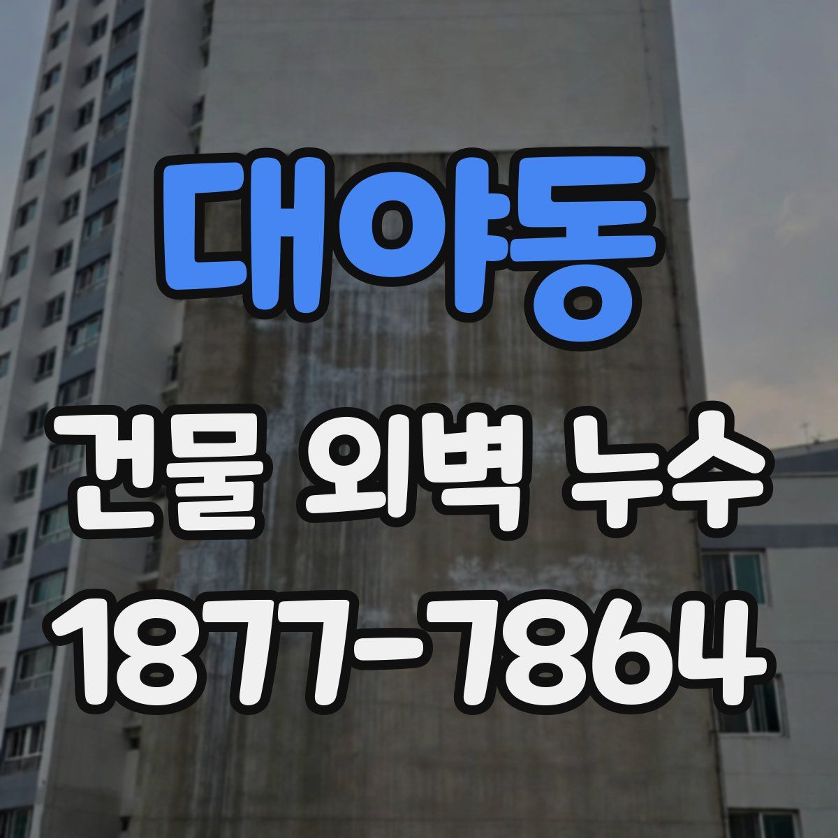 대야동 건물 외벽 누수