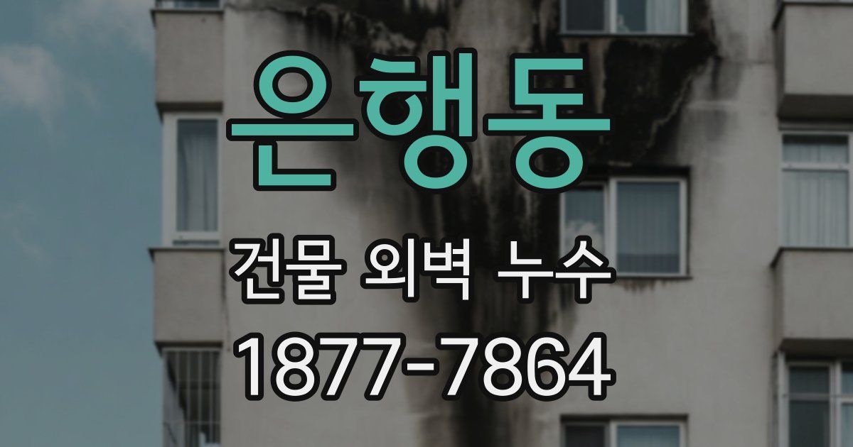 은행동 건물 외벽 누수