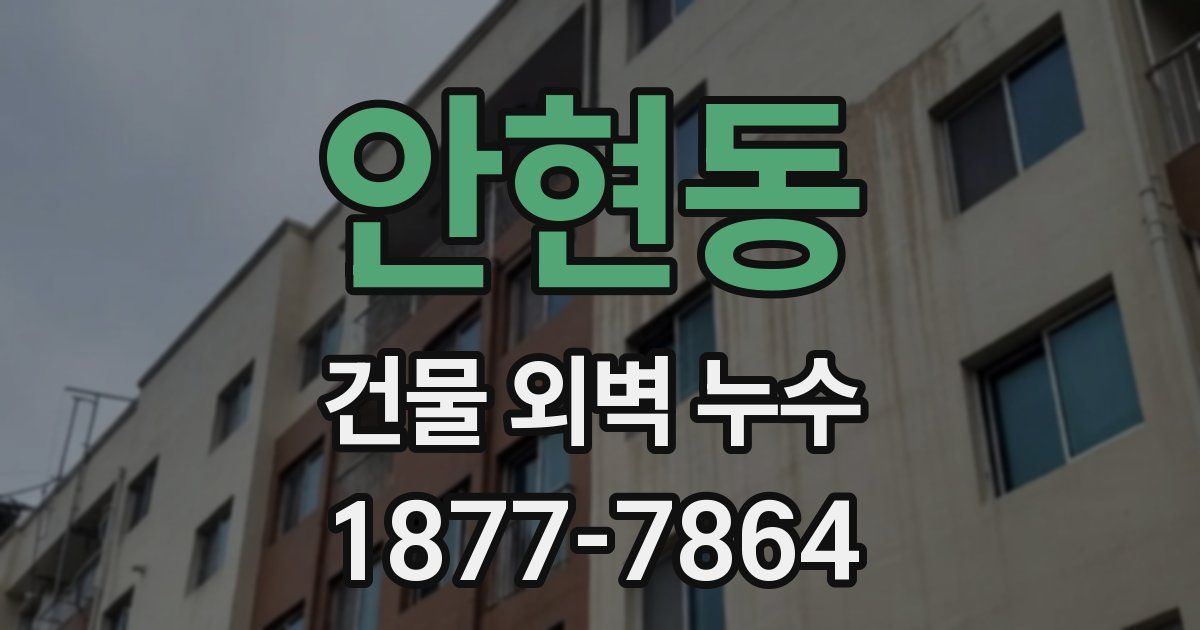 안현동 건물 외벽 누수